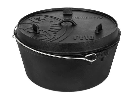 Petromax 16.1L Cast Iron Dutch Oven (Flat Bottom)