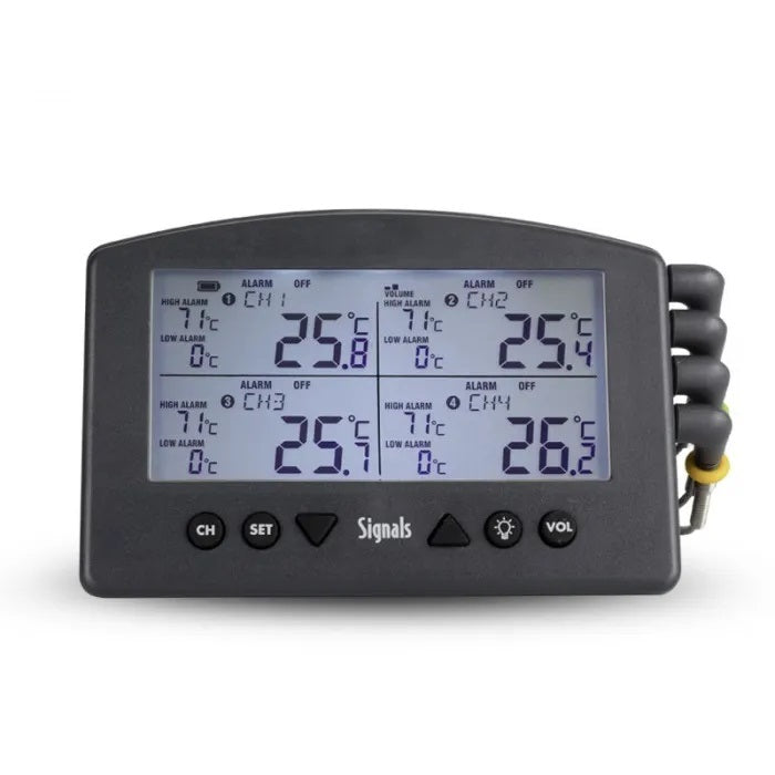 Signal 4 Channel WiFI Thermometer - Charcoal