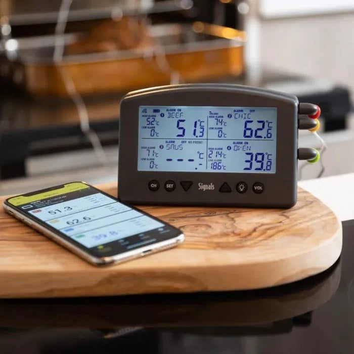 Signal 4 Channel WiFI Thermometer - Charcoal