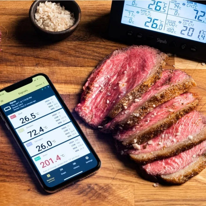 Signal 4 Channel WiFI Thermometer - Charcoal
