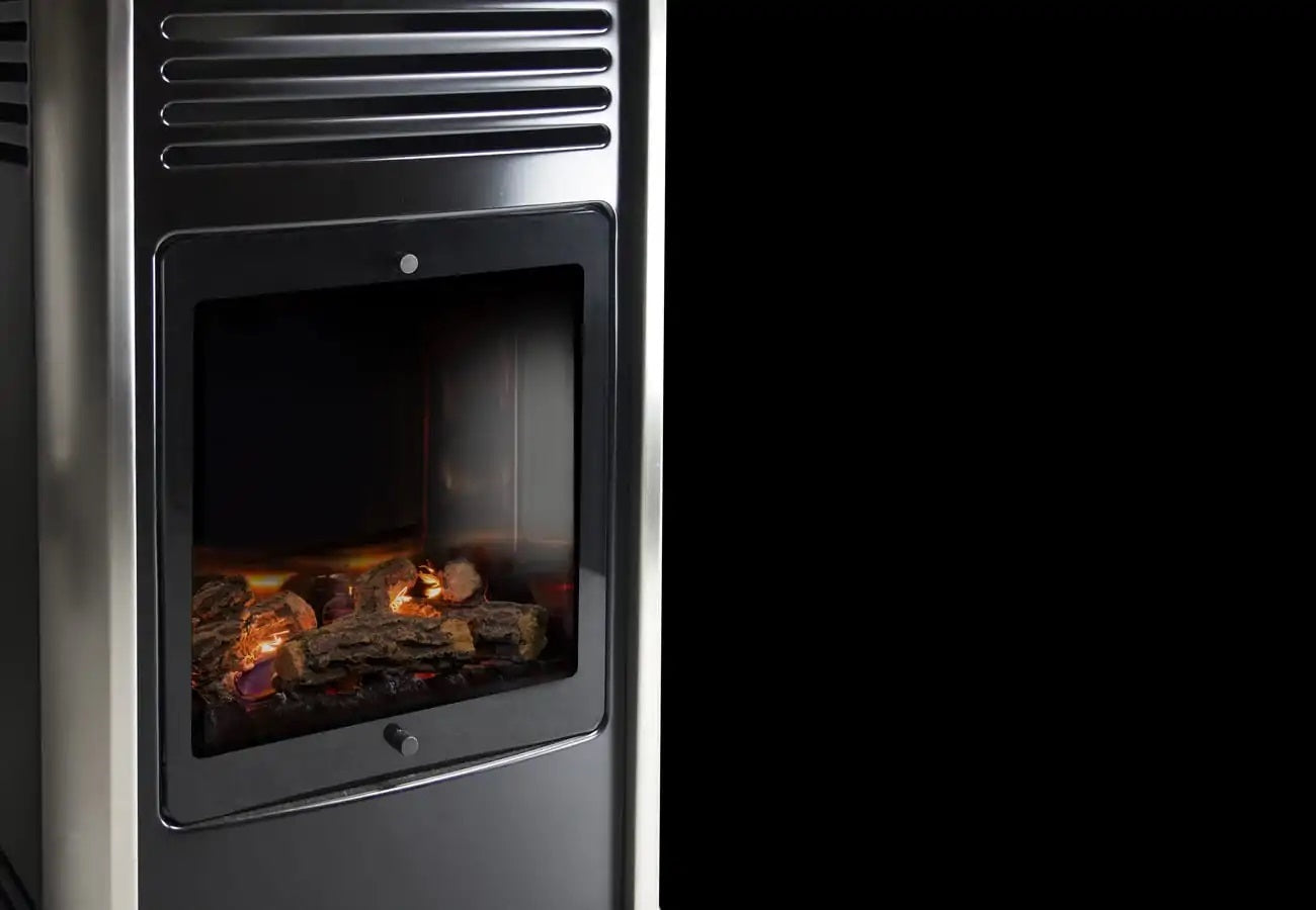 Manhattan Black Real Flame Heater