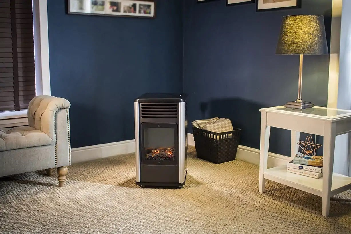 Manhattan Black Real Flame Heater