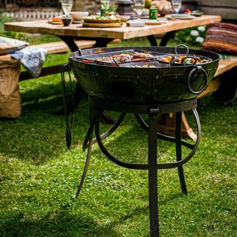 Kadai Recycled BBQ Fire Pit - 80cm (8 Or More People)