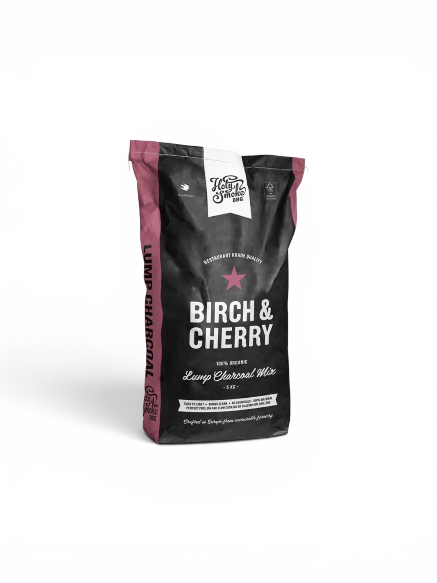 Holy Smoke Restaurant Grade Lump Charcoal - Birch & Cherry - 5kg