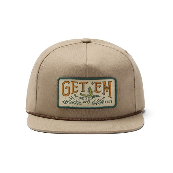 YETI Get 'Em Flat Brim Snapback Hat - Taupe