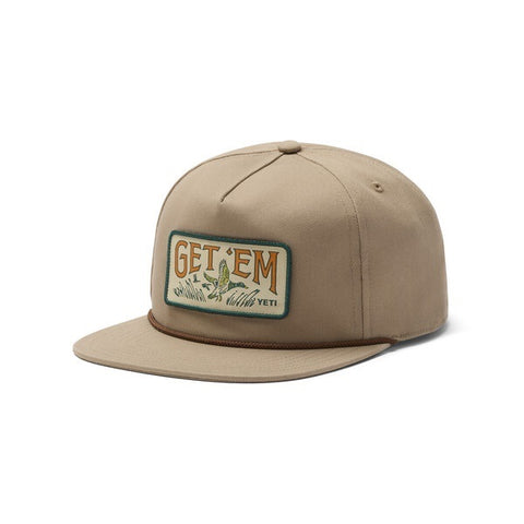 YETI Get 'Em Flat Brim Snapback Hat - Taupe