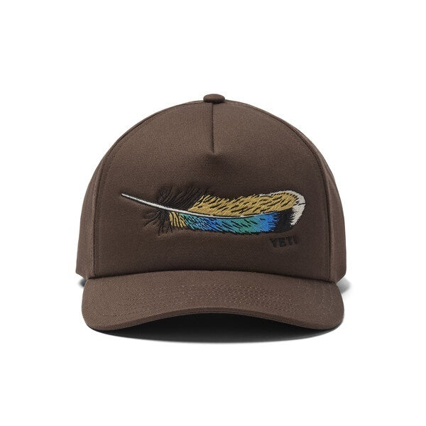 YETI Wetlands Duck Feather Mid Pro Flat Brim Snapback Hat - Brown