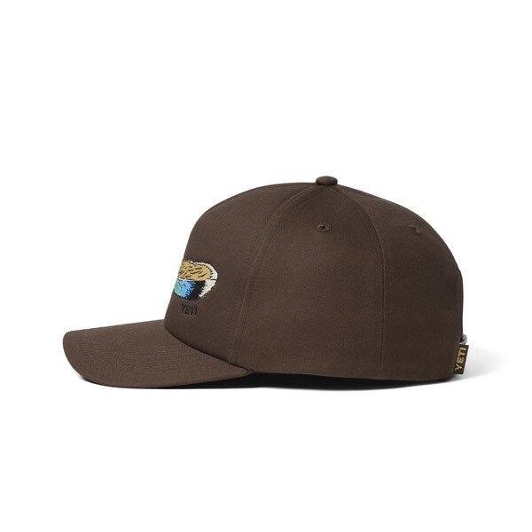 YETI Wetlands Duck Feather Mid Pro Flat Brim Snapback Hat - Brown