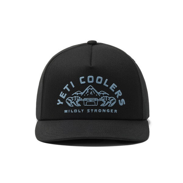YETI Cooler Wildly Stronger Mid Pro Flat Brim Snapback Hat - Navy