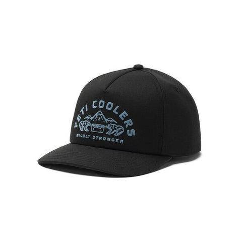 YETI Cooler Wildly Stronger Mid Pro Flat Brim Snapback Hat - Navy