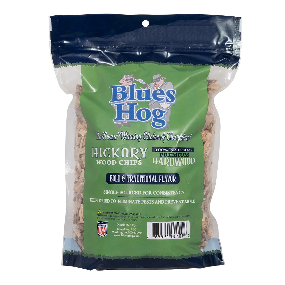 Blues Hog BBQ Wood Chips- Barkless Hickory - (180cu in)