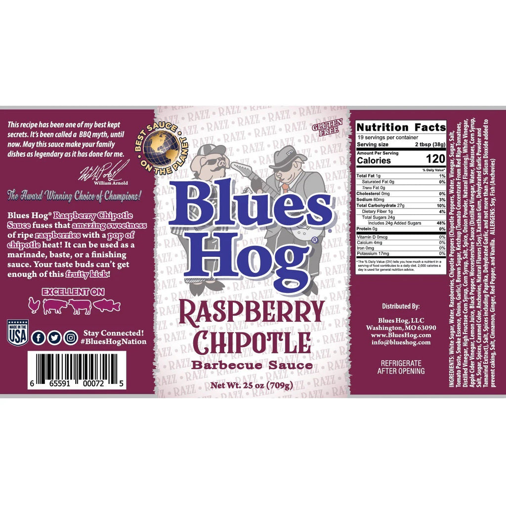 Blues Hog BBQ Raspberry Chipotle BBQ Sauce - 1.89L (64oz)