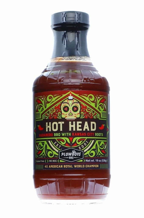 Plowboys BBQ' Hot Head' BBQ Sauce - 538g (19oz) - CLEARANCE