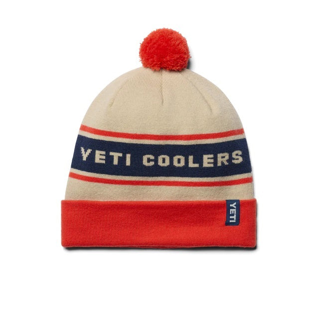 YETI Coolers Pom Beanie Hat - White / Orange