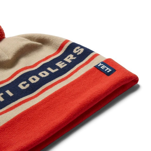YETI Coolers Pom Beanie Hat - White / Orange