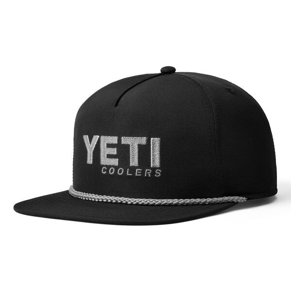 YETI Coolers Mid Pro Flat Brim Rope Hat - Black