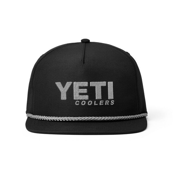 YETI Coolers Mid Pro Flat Brim Rope Hat - Black