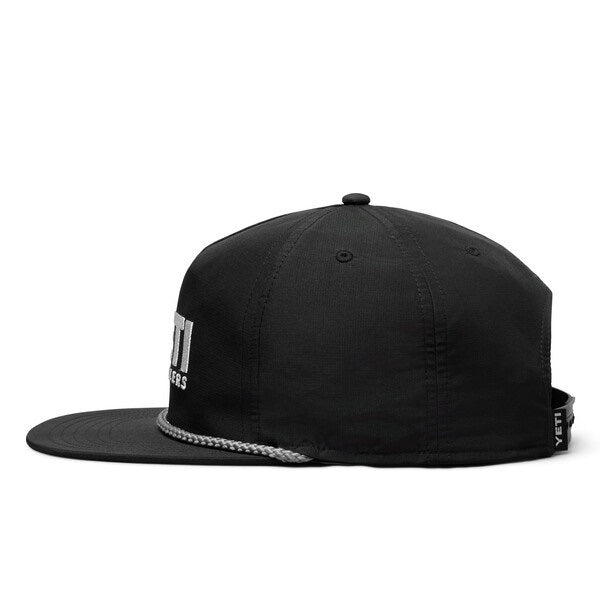YETI Coolers Mid Pro Flat Brim Rope Hat - Black
