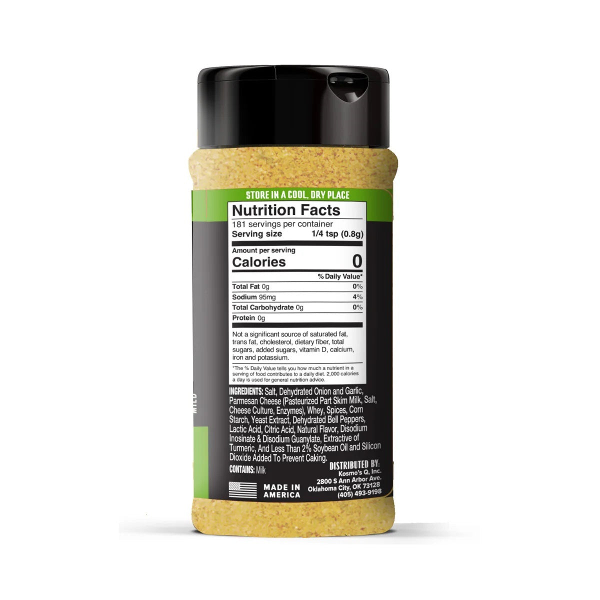 Kosmo's Q Garlic Parm Chicken Wing Seasoning BBQ Rub - 144g (5.1oz)