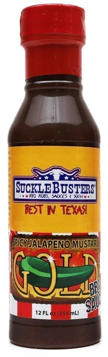 Sucklebusters Spicy Jalapeno Mustard 'Gold' BBQ Sauce - 340g (12oz)
