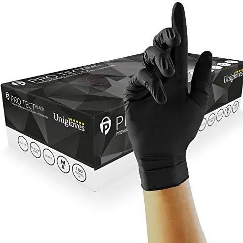 Black Nitrile Gloves - Large