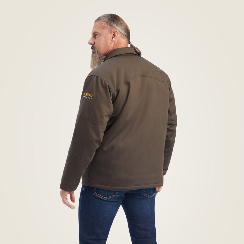 Ariat Mens Rebar DuraCanvas Sherpa-Lined Coats - Wren