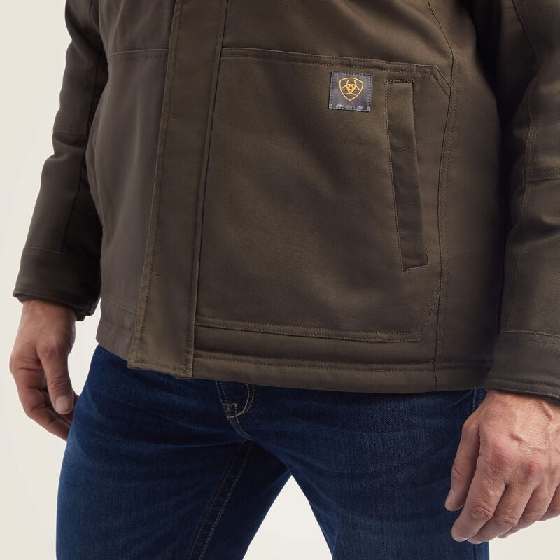 Ariat Mens Rebar DuraCanvas Sherpa-Lined Coats - Wren