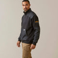 Ariat Mens Rebar Workman DuraCanvas 1/4 Zip Sweatshirts - Black