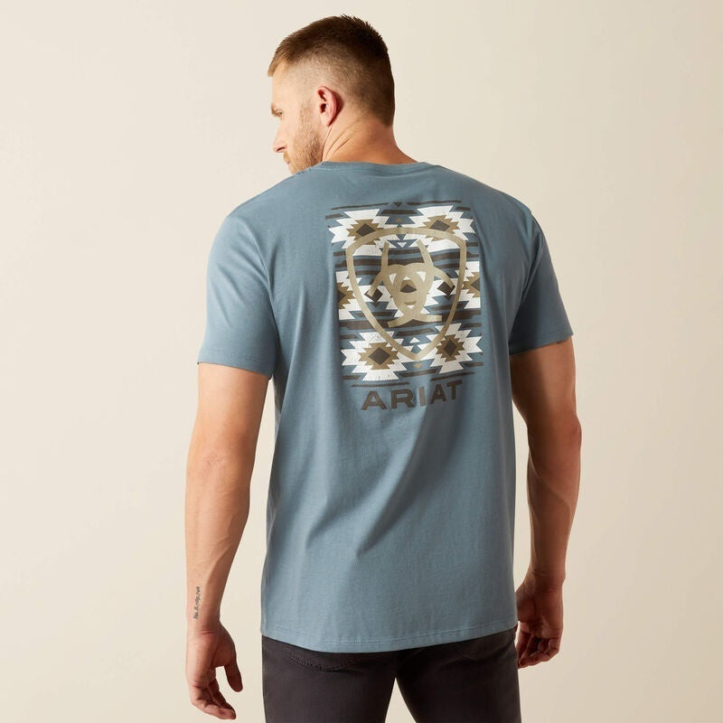 Ariat Mens Eagle Rock T-Shirts - Light Denim