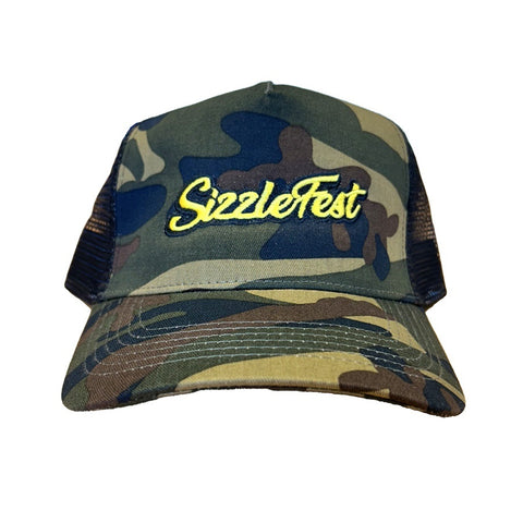 Sizzlefest - Snapback Trucker Hat - Jungle Camo