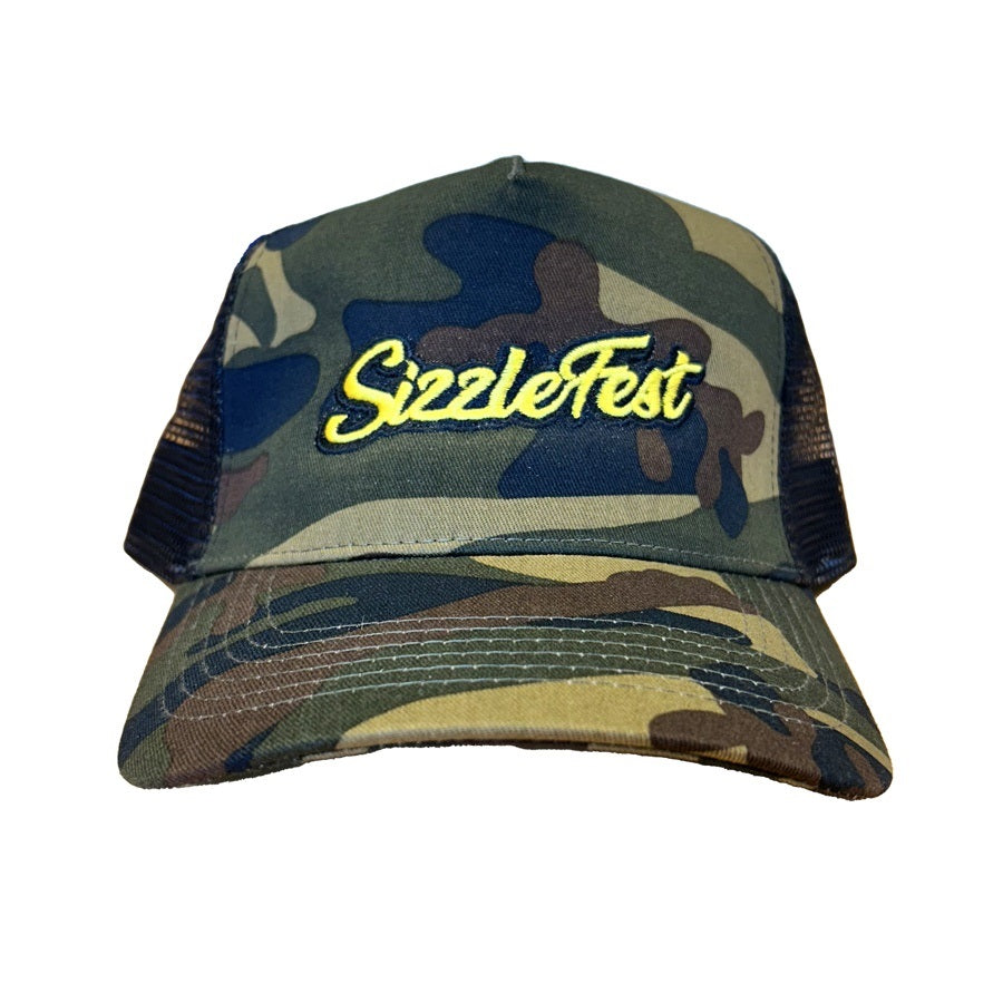 Sizzlefest - Snapback Trucker Hat - Jungle Camo