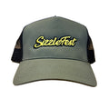 Sizzlefest - Snapback Trucker Hat - Olive/Black