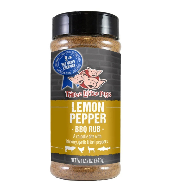 Three Little Pigs Lemon Pepper BBQ Rub - 345g (12.2oz)