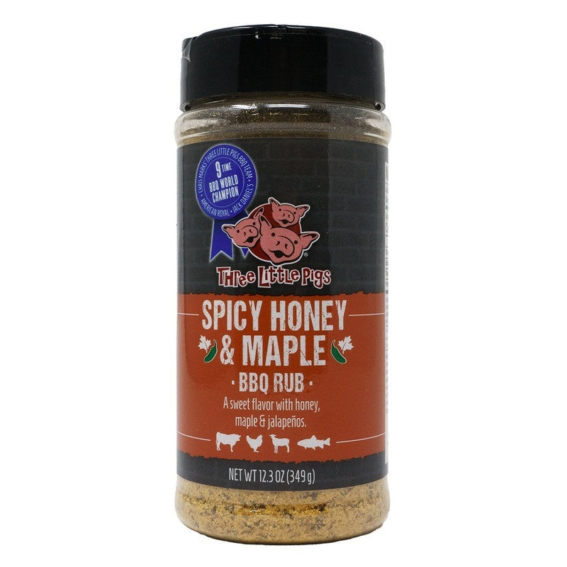 Three Little Pigs Spicy Honey & Maple BBQ Rub - 349g (12.3oz)