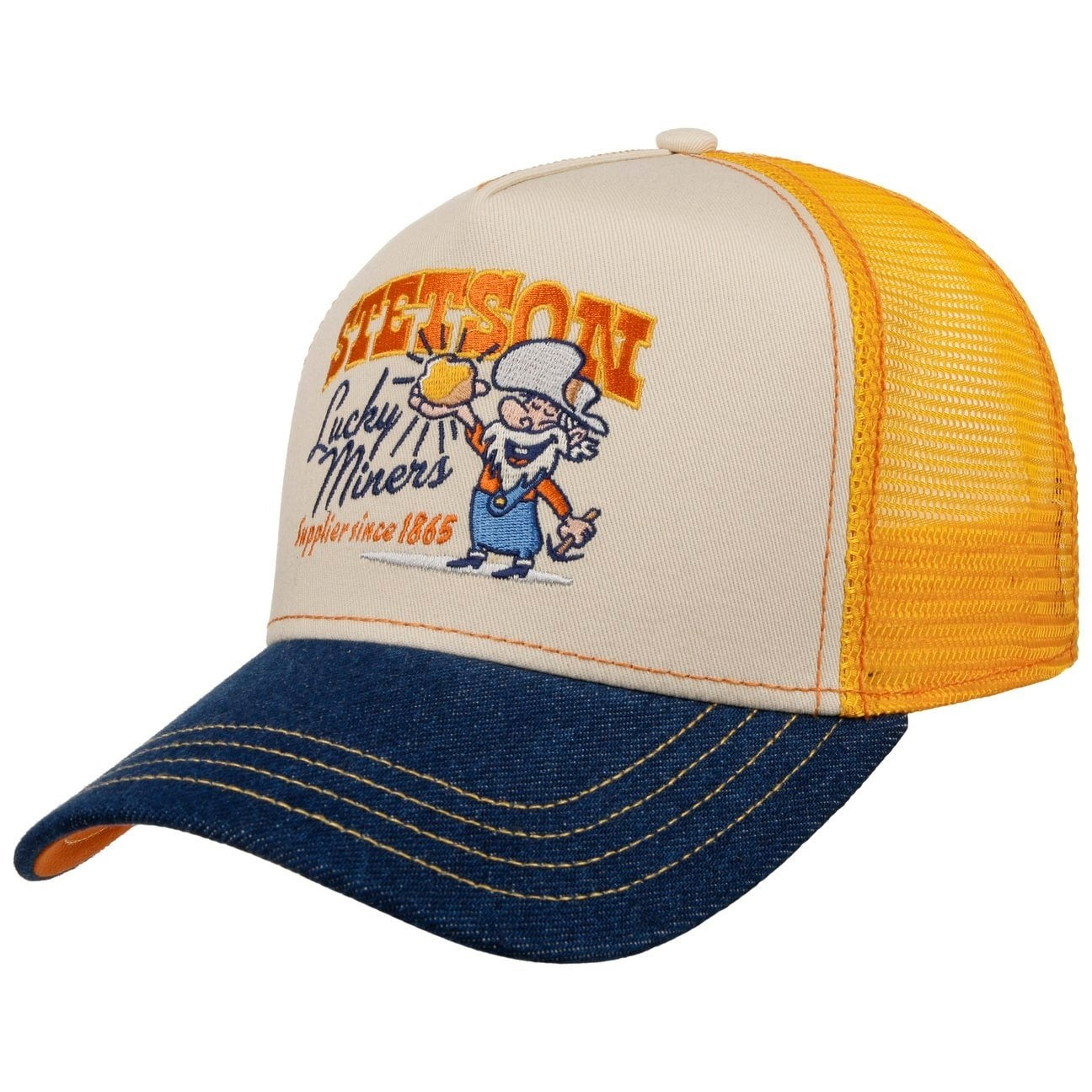 Stetson Lucky Miners Trucker Cap - Yellow