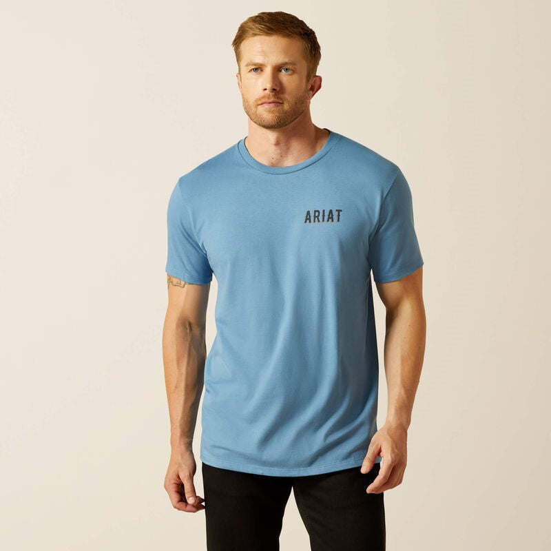 Ariat Blazing Saddle T-Shirts - Coronet Blue