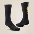 Ariat Mens Premium Ringspun Cotton Mid Calf Work Socks - 3 Pair Pack