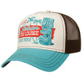 Stetson Tiki Lounge Trucker Cap - Turquiose / Sand