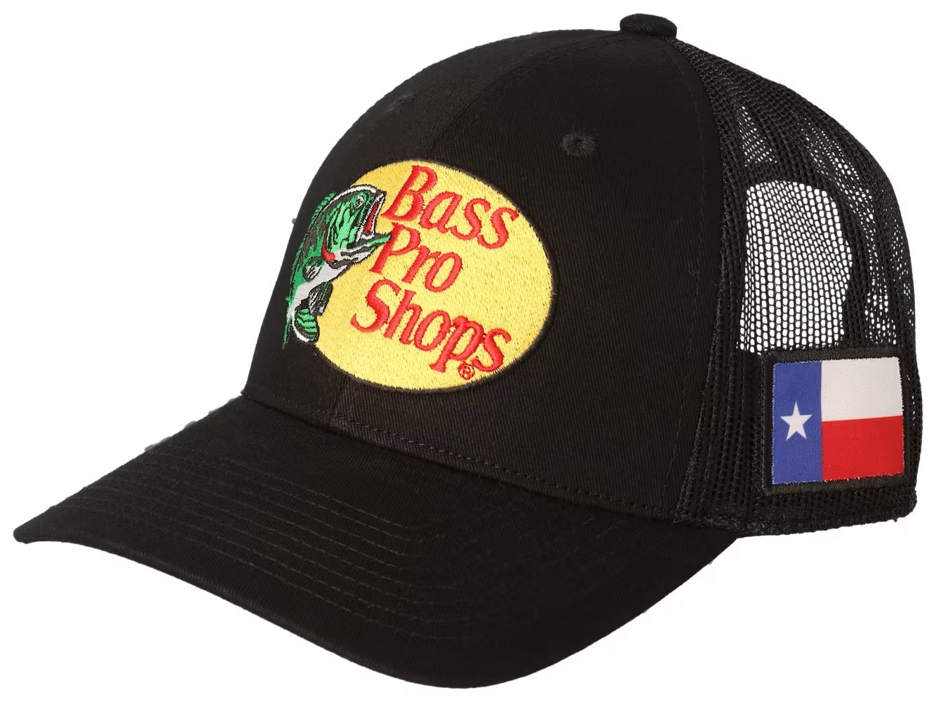 Bass Pro Texas Flag Snapback Cap - Black
