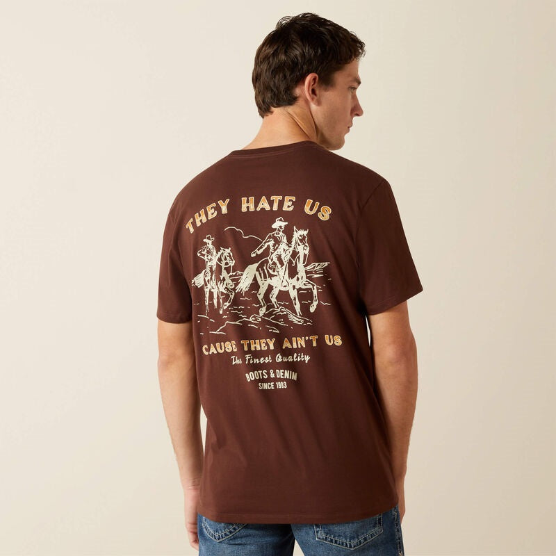 Ariat They Ain't Us Classic Fit T-Shirts - Deep Mahogany