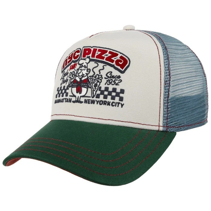 JJ Hats NYC Pizza Trucker Cap - Blue / Green