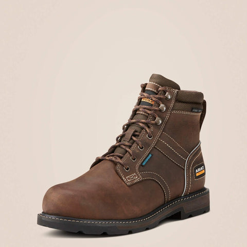 Ariat Mens Groundbreaker 6'' Lace Steel Toe Waterproof Work Boots