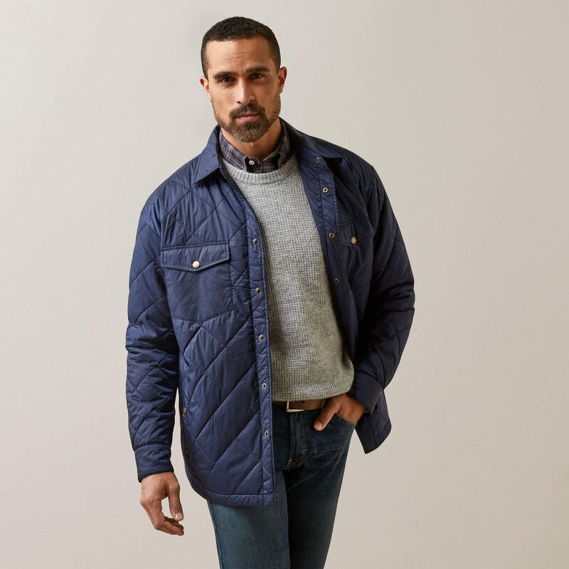 Ariat Mens Stinson Insulated Shirt Jackets - Navy