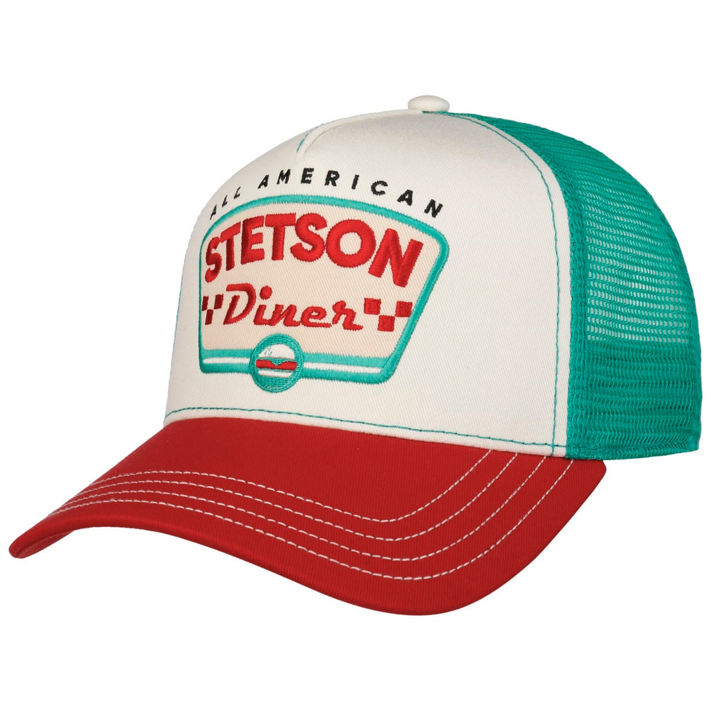 Stetson All American Diner Trucker Cap - White / Red