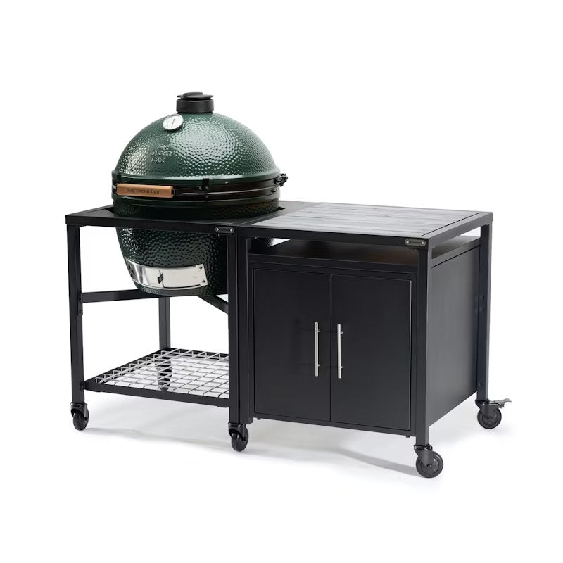 Big Green Egg XL Modular Nest, Expansion Cabinet & Distressed Acacia Shelf