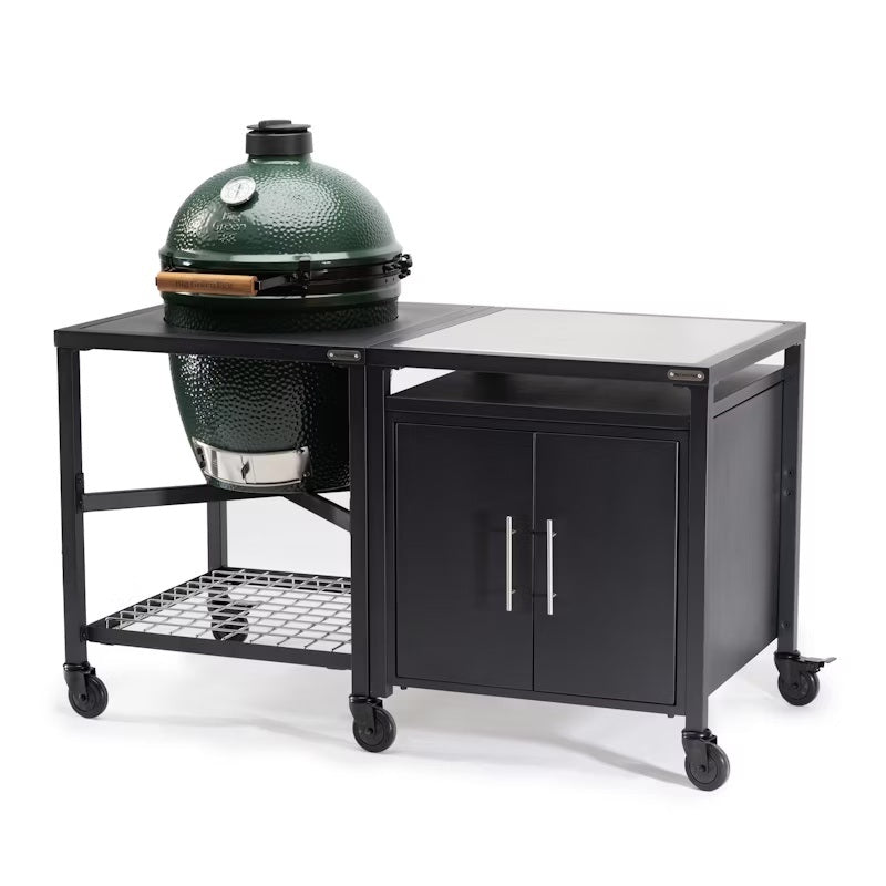 Big Green Egg Large Modular Nest, Expansion Cabinet & Stainless Steel Shelf