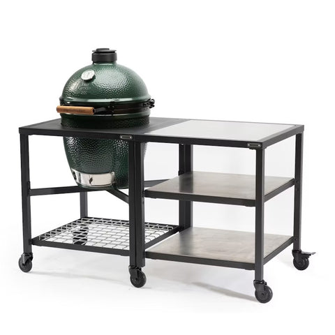 Big Green Egg Large Modular Nest, Expansion Cabinet & Stainless Steel Shelves
