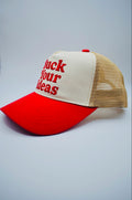 Buck Your Ideas Trucker Cap - Cream / Red