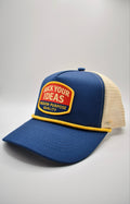 Buck Your Ideas Classic Patch Trucker Cap - Blue / Yellow