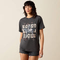Ariat Womens Star Spangled Rodeo T-Shirts - Charcoal Mineral Wash
